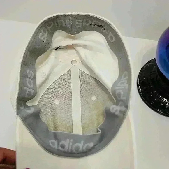 Adidas Mens PGA White Textured Adjustable Outdoor Cap Baseball Hat - Picture 6 of 11